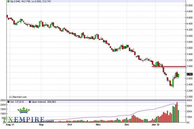 Natural Gas Forecast January 30, 2012, Technical Analysis