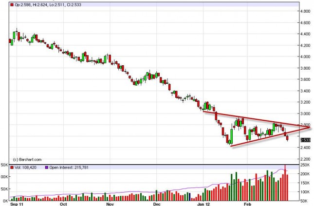 Natural Gas Forecast February 29, 2012, Technical Analysis